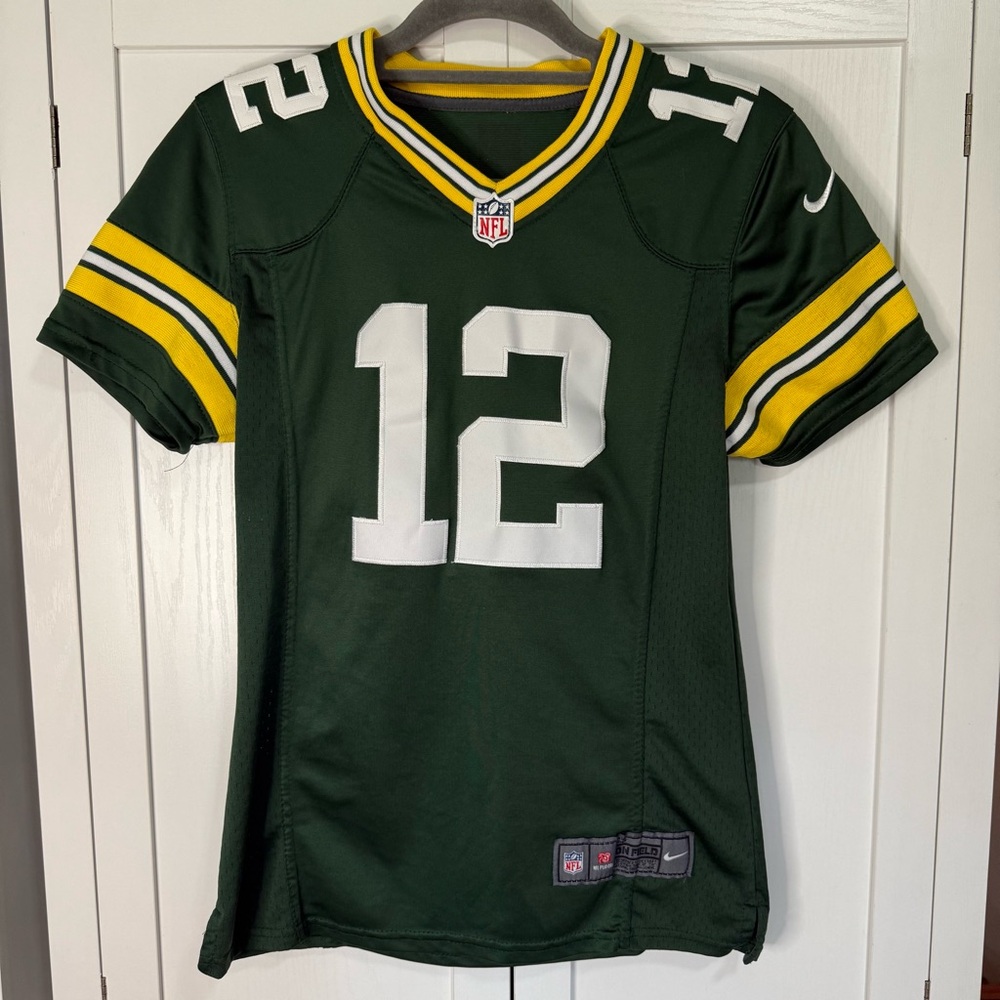 Nike Green Bay Packers Aaron Rodgers #12 NFL Football Jersey Youth Size L/XL